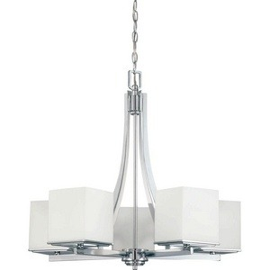 60/4086-Nuvo Lighting-Bento-Five Light Chandelier-25.75 Inches Wide by 24.75 Inches High     -Traditional Installation