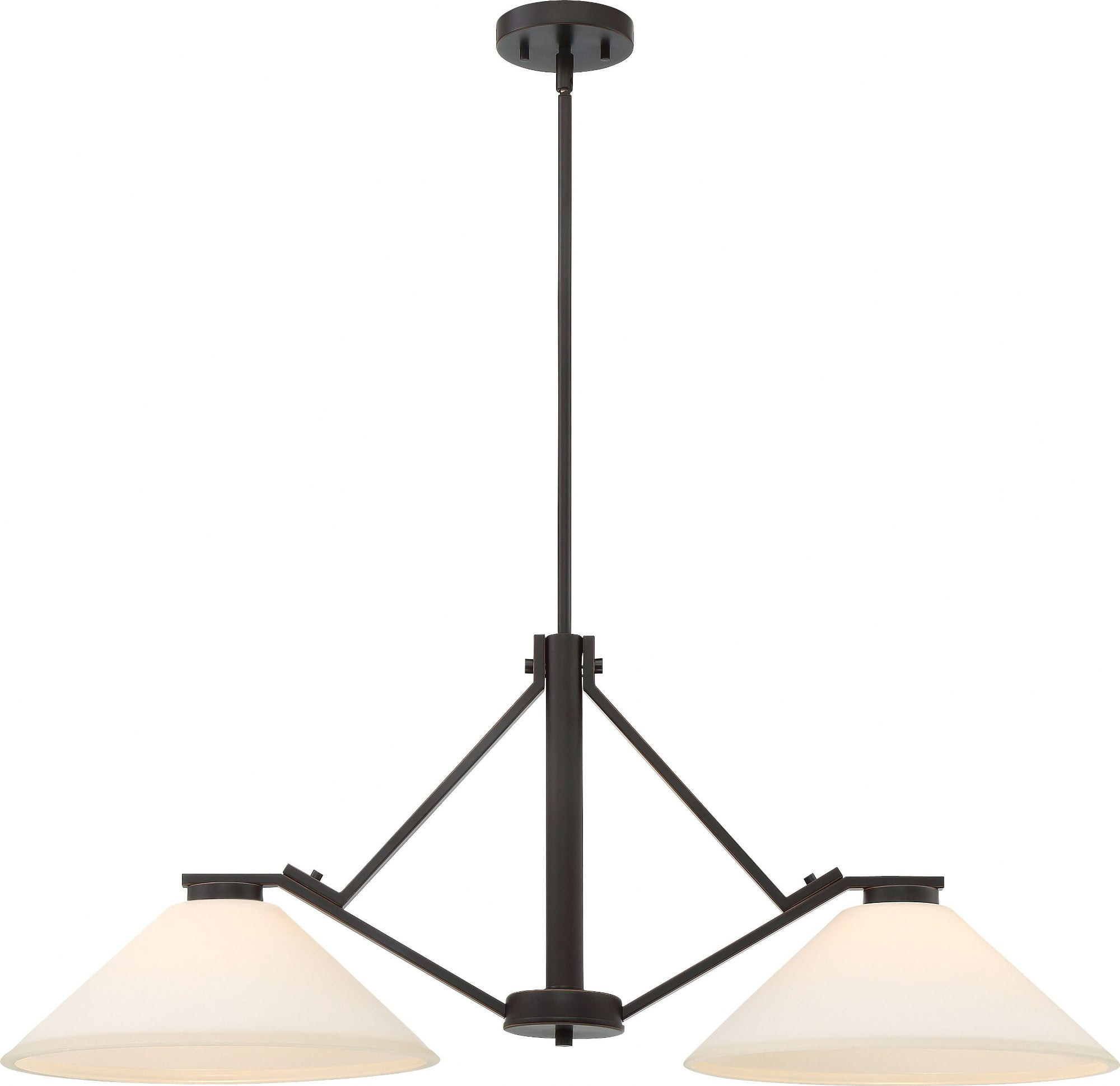60/6348-Nuvo Lighting-Nome-Two Light Island-14.13 Inches Wide by 15 Inches High-Mahogany Bronze Finish