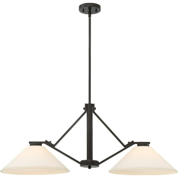 60/6348-Nuvo Lighting-Nome-Two Light Island-14.13 Inches Wide by 15 Inches High-Mahogany Bronze Finish