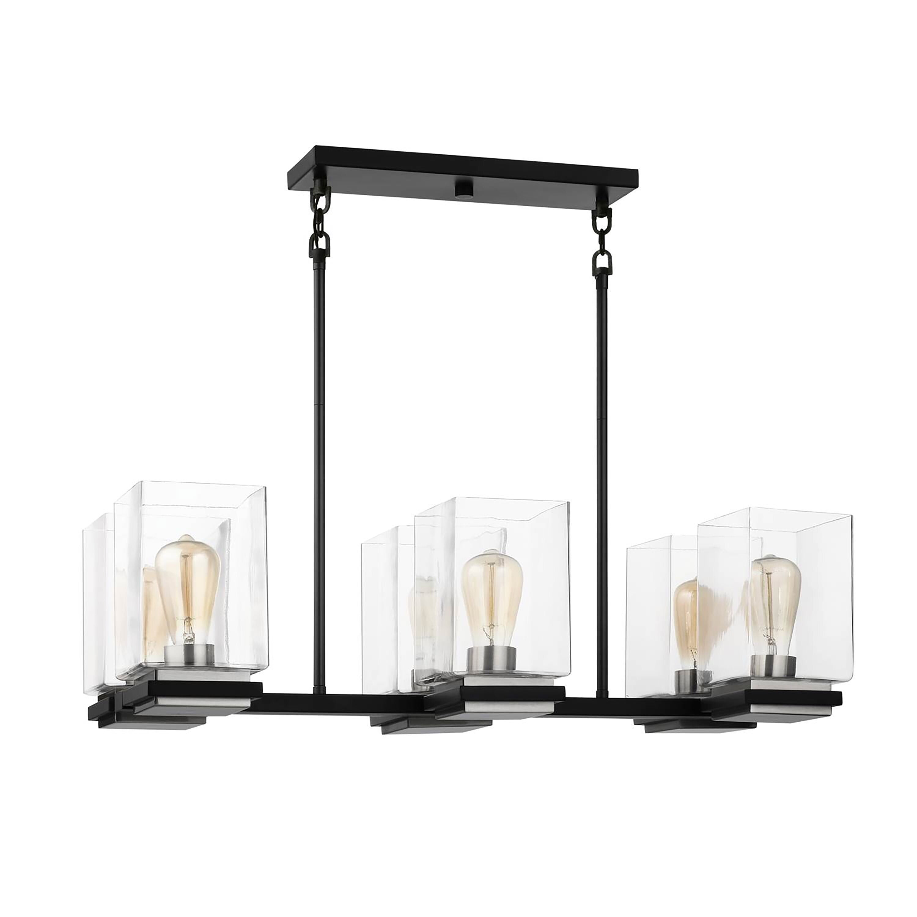 60/7657-Nuvo Lighting-Crossroads - 6 Light Island In Contemporary Style-8.63 Inches Tall and 12.5 Inches Wide