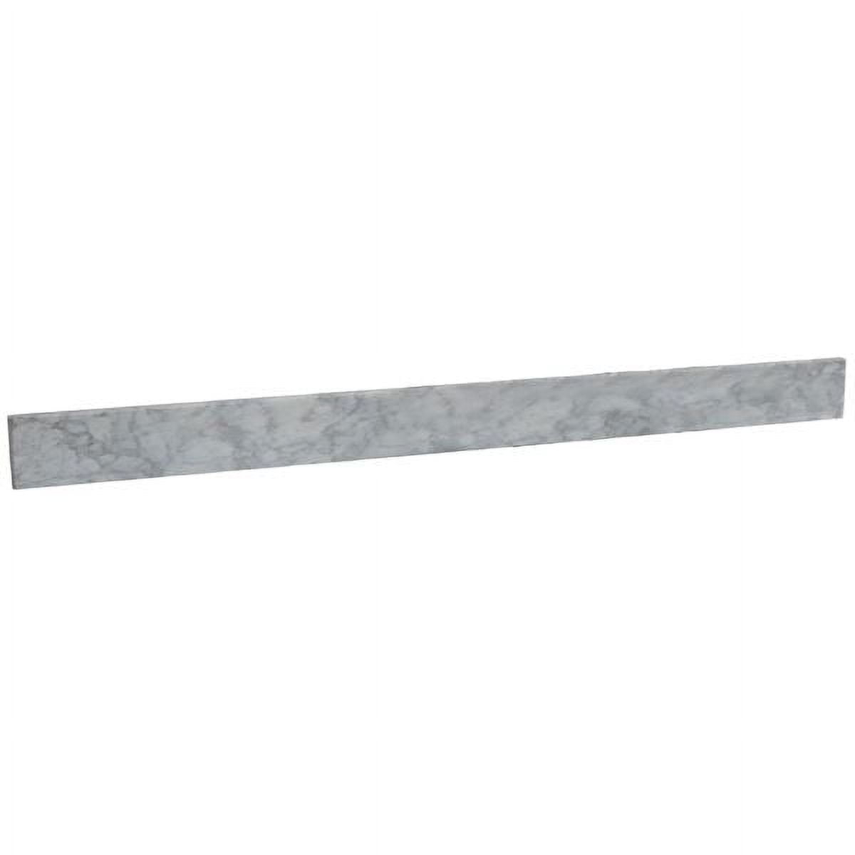 60" White Cararra Marble Backsplash