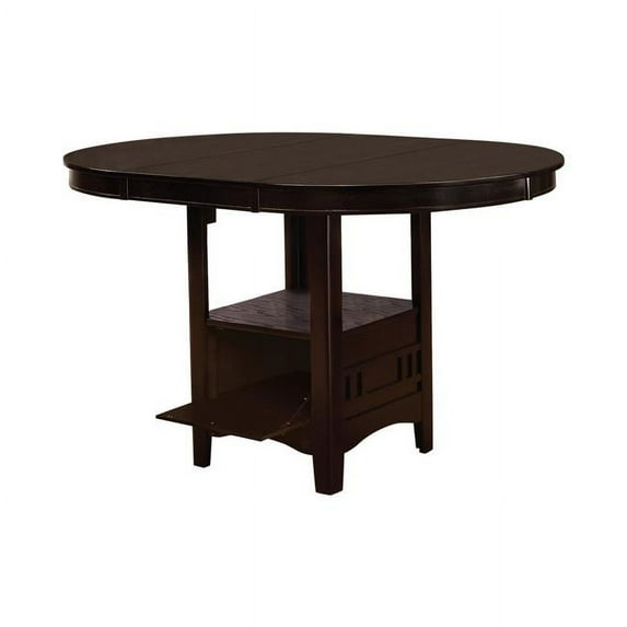 Coaster Lavon Transitional Wood Oval Counter Height Table Espresso