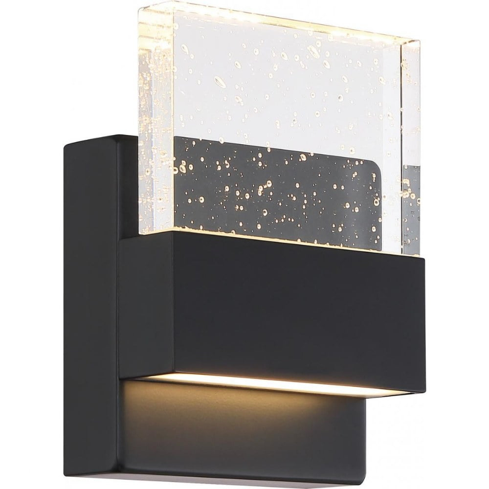 62/1511-Nuvo Lighting-Ellusion-15W 1 LED Small Wall Sconce-4.75 Inches Wide by 6.38 Inches High-Matte Black Finish