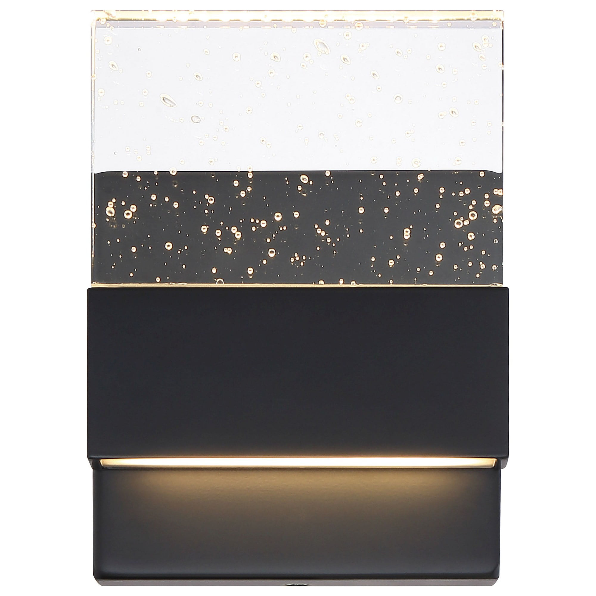 62/1511-Nuvo Lighting-Ellusion-15W 1 LED Small Wall Sconce-4.75 Inches Wide by 6.38 Inches High-Matte Black Finish