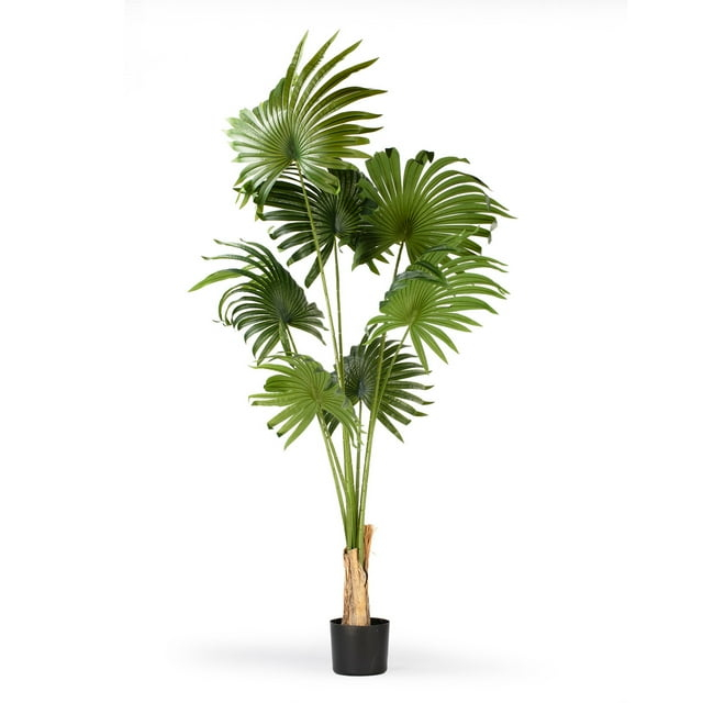 63 inches Artificial California Palm Tree in Plastic Nursery Pot