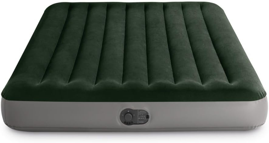Intex 10in Queen Durabeam Prestige Air Mattress Bed with Internal Fastfill USB Powered Pump