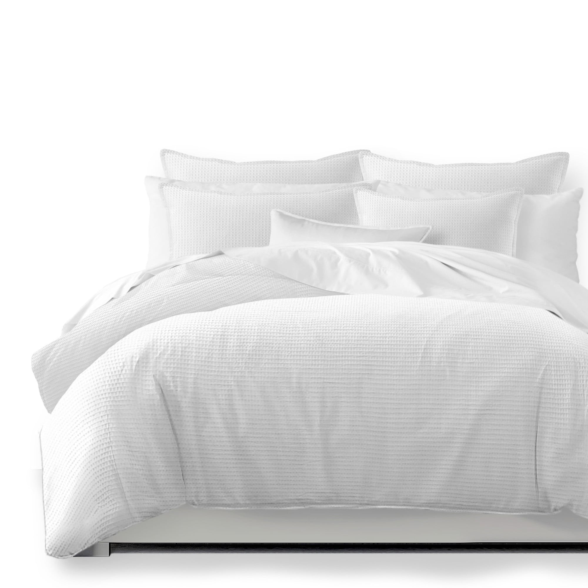 6ix Tailors Classic Waffle White Duvet Cover and Pillow Sham(s) Set Twin