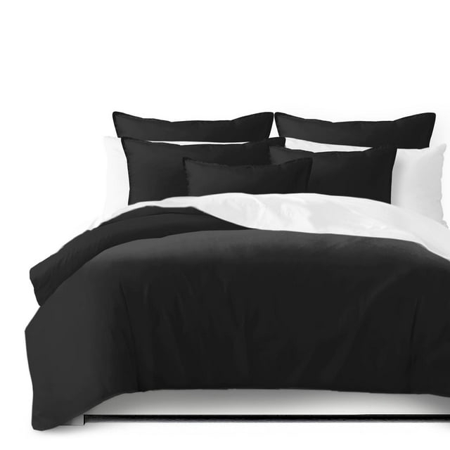 6ix Tailors Marcus Black Comforter and Pillow Sham(s) Set Full