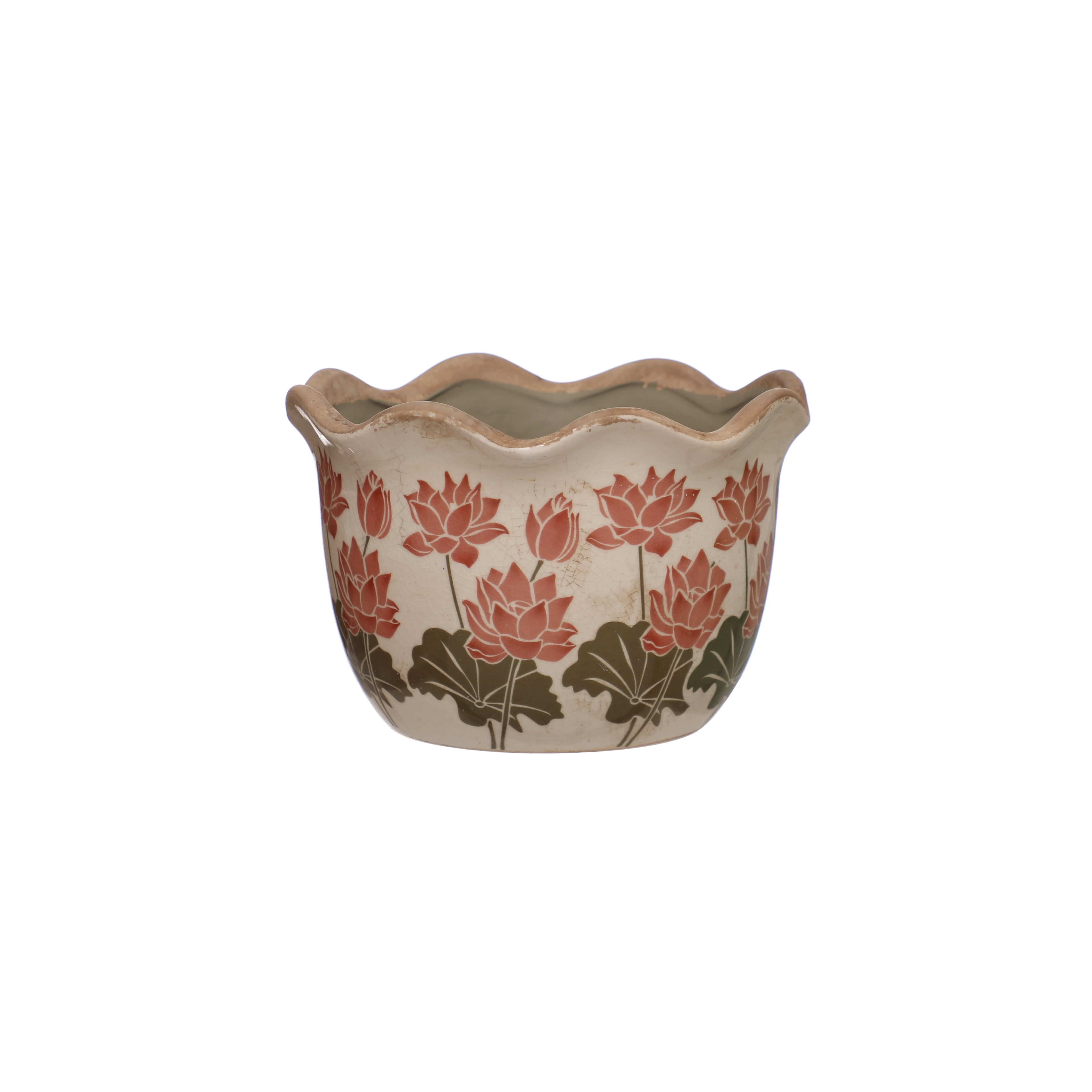 7" Large Lotus Ceramic Planter by Ashland® - Spring Home Decor