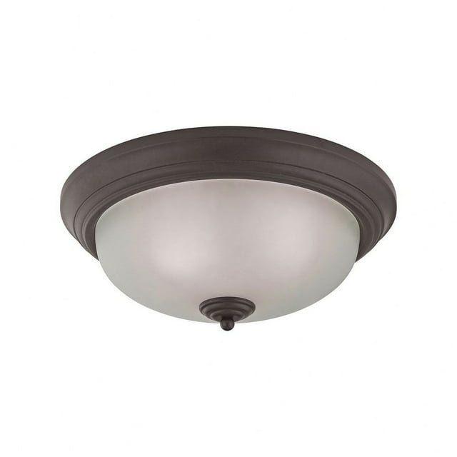 7023FM/10-Thomas Lighting-Huntington - Three Light Flush Mount-Oil Rubbed Bronze Finish