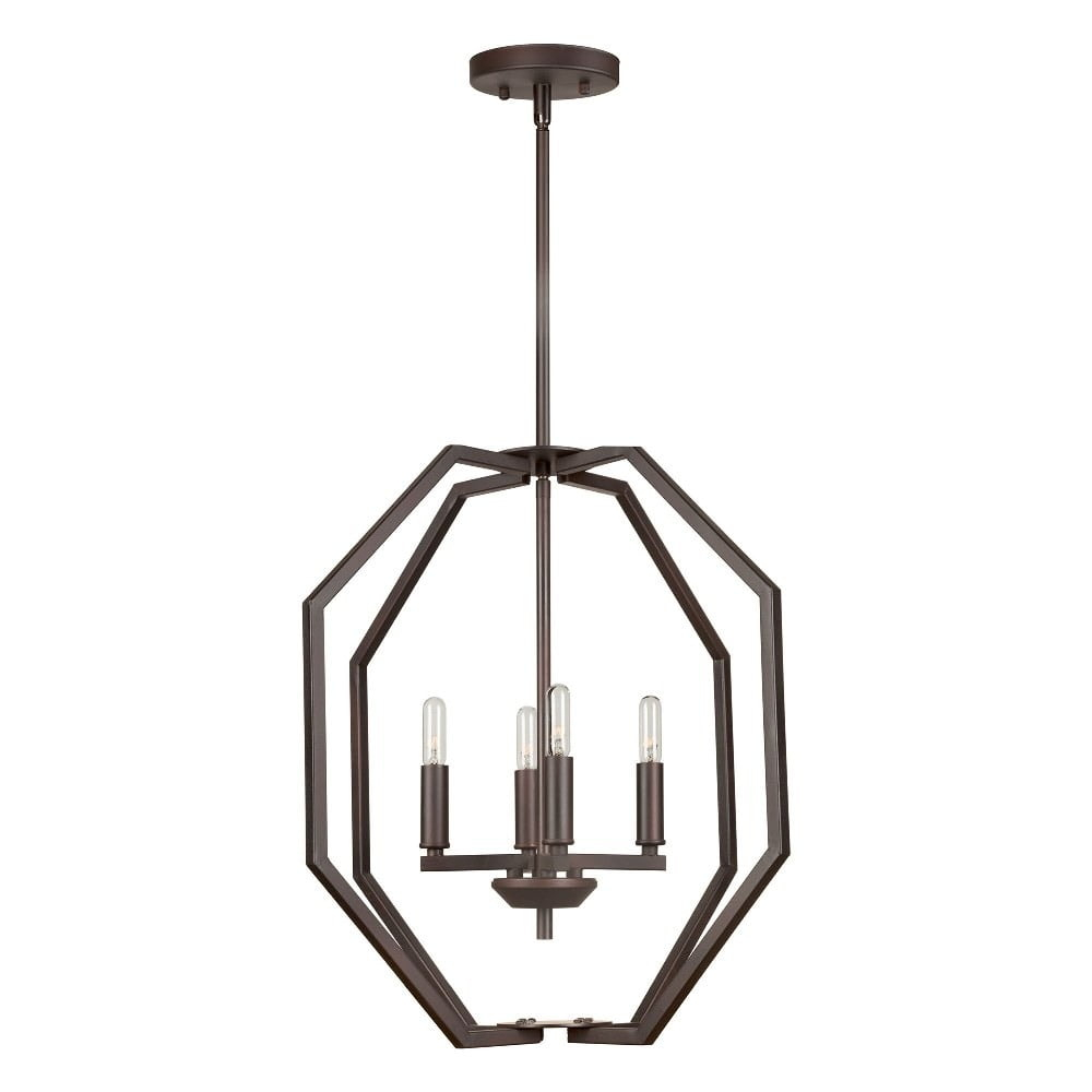 7099-04-32-Forte Lighting-Zach - 4 Light Foyer Pendant-18 Inches Tall and 18 Inches Wide