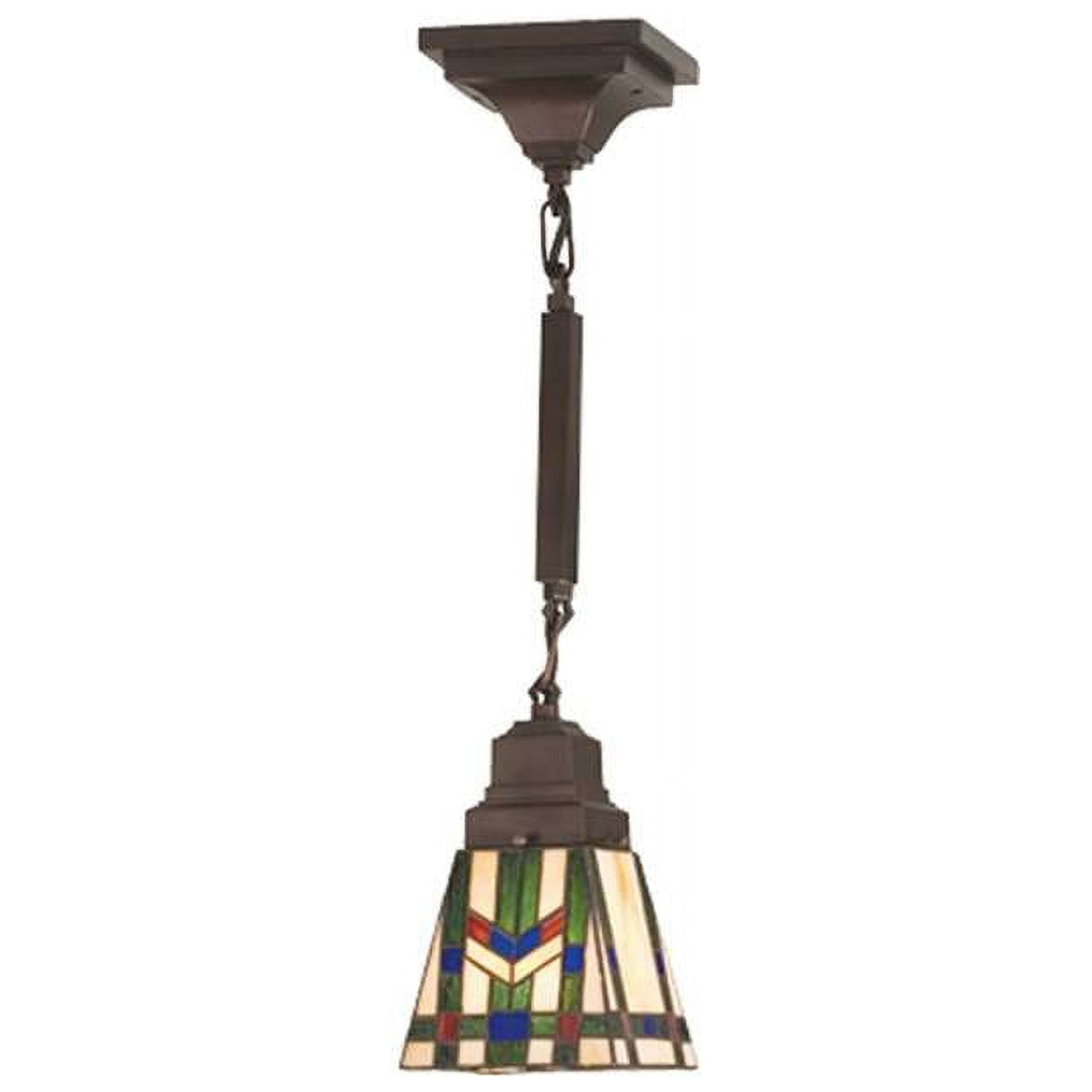 71618 Meyda 5"Sq Prairie Wheat Mini Pendant
