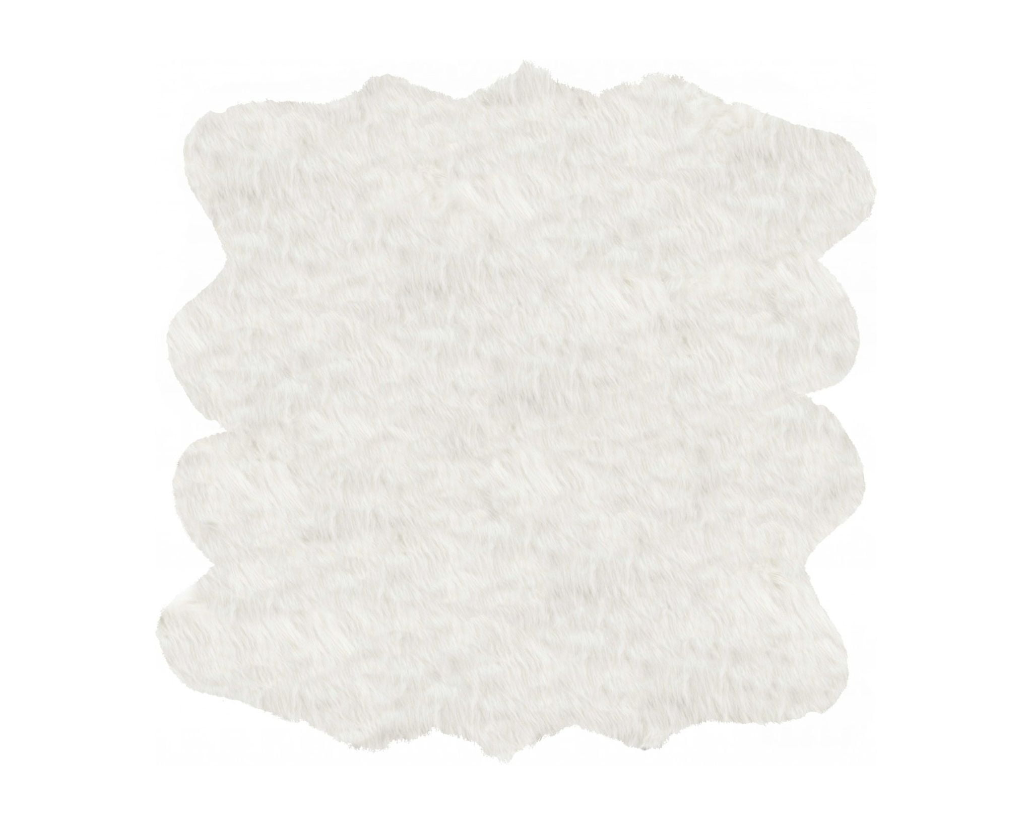 72" x 72" x 1.5" Off White Octo Faux Sheepskin - Area Rug