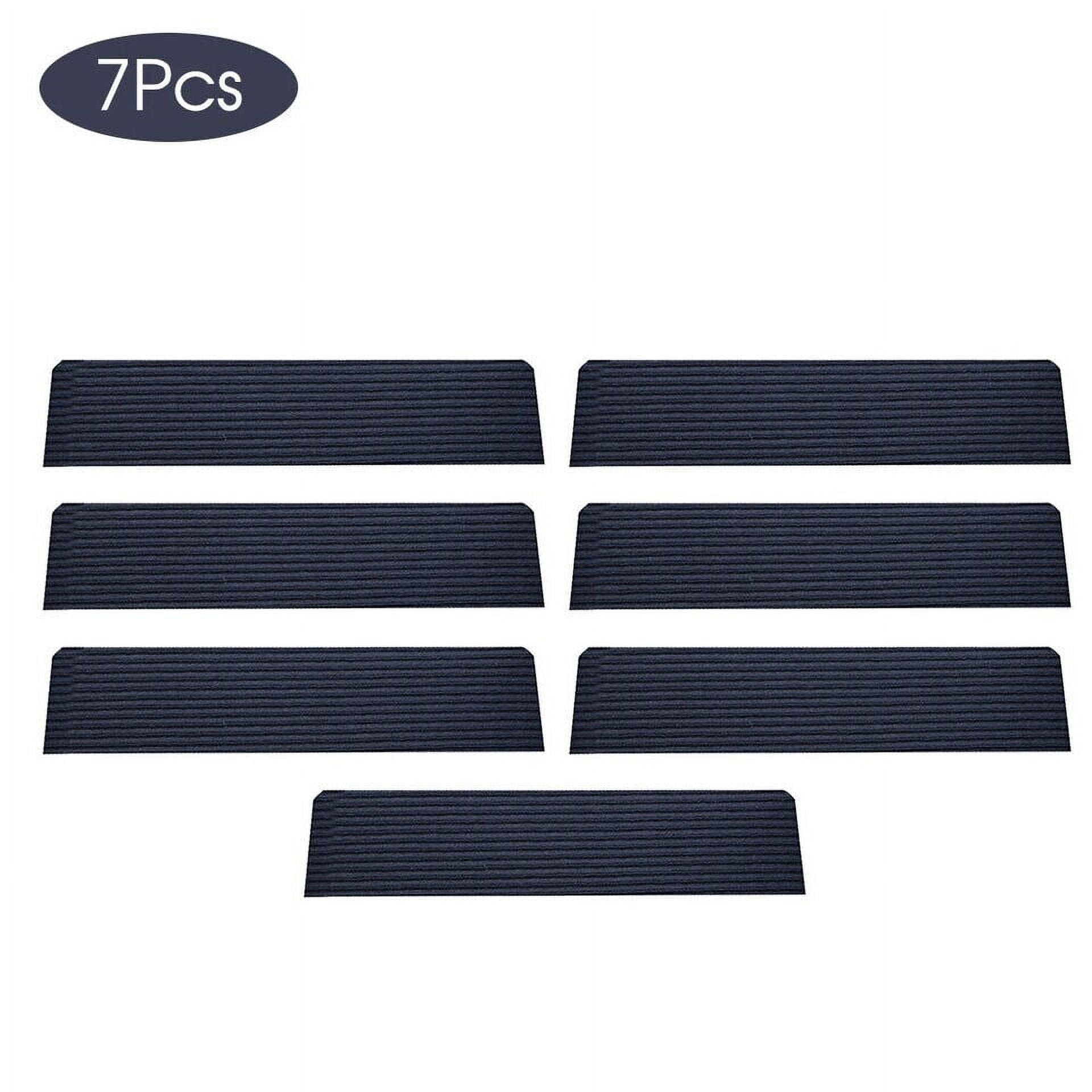 7Pcs Washable Non-slip Stair Treads - 30.1x8.1" Blue