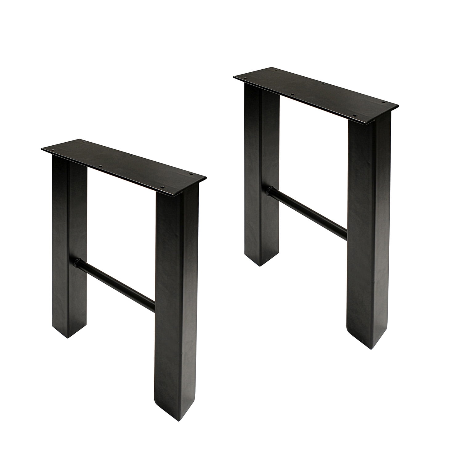 7Penn Industrial Metal Outdoor Table Legs in Black 2pk - 16 Inch Steel Legs