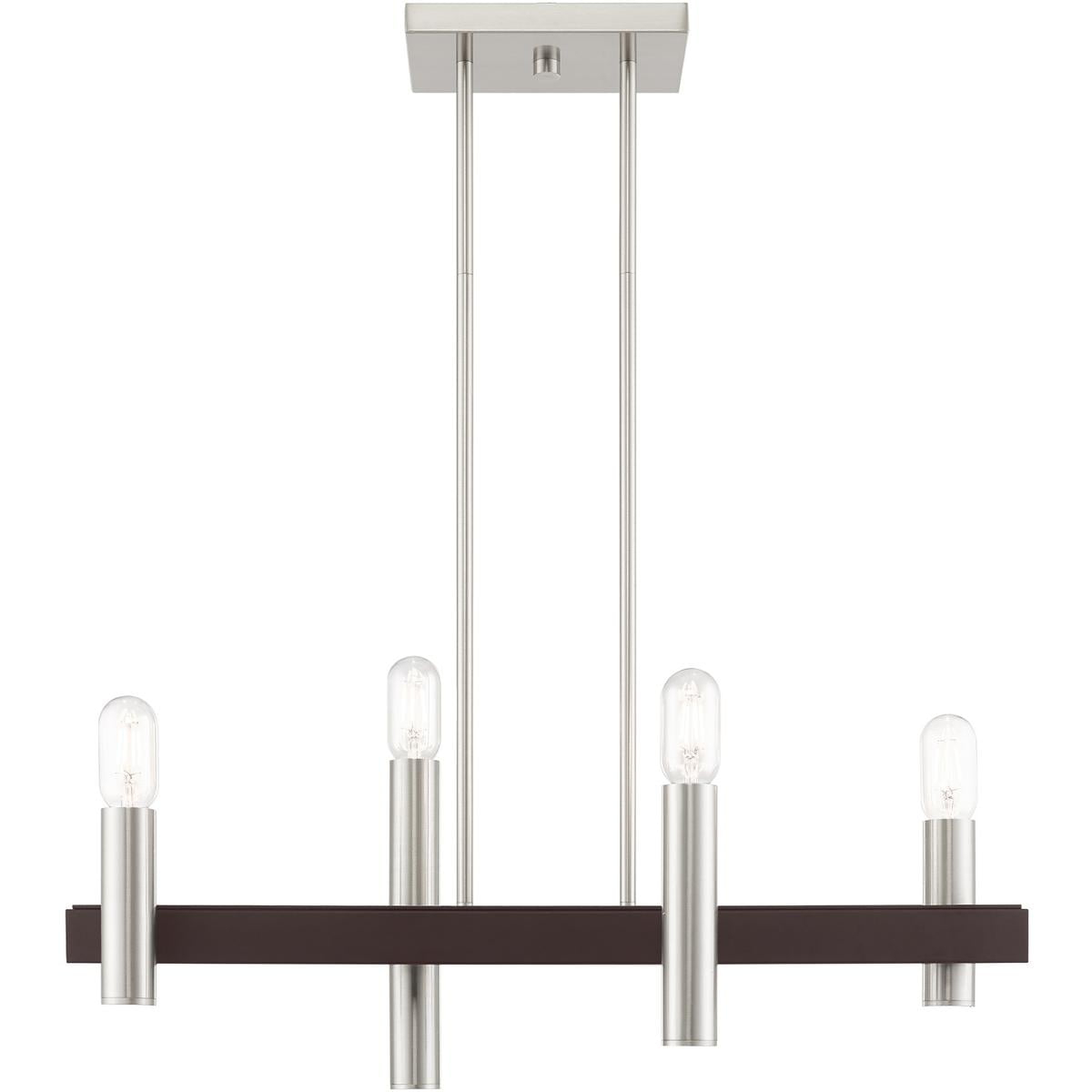 Livex Lighting Helsinki 4 - Light Chandelier in  Brushed Nickel