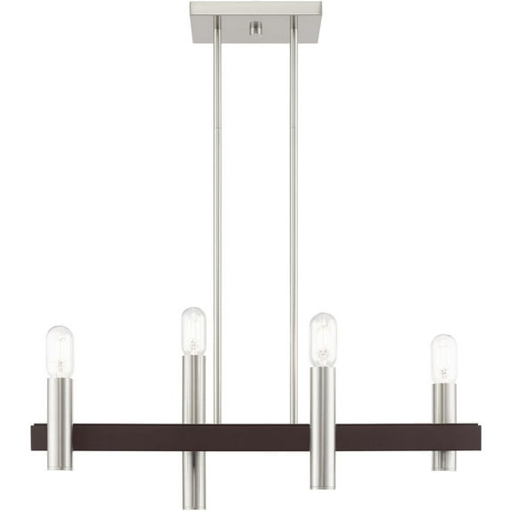 Livex Lighting Helsinki 4 - Light Chandelier in  Brushed Nickel