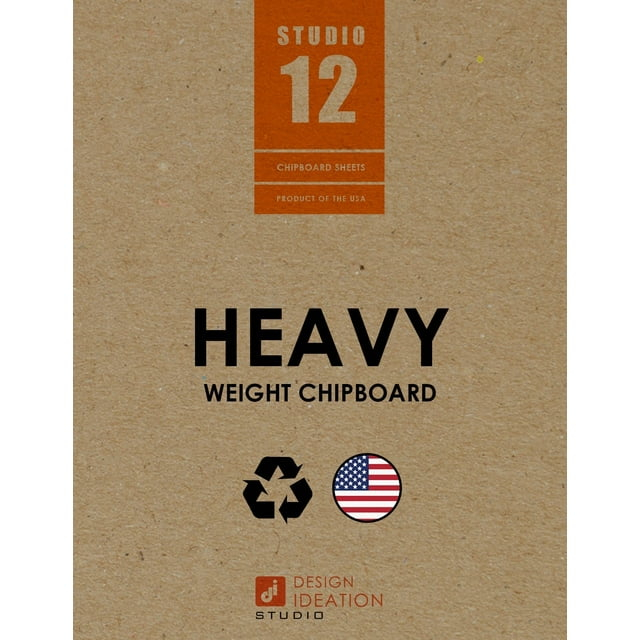 8.5" x 11" Chipboard. HEAVY. Studio 12 Chipboard Sheets. Loose Sheet Pack.