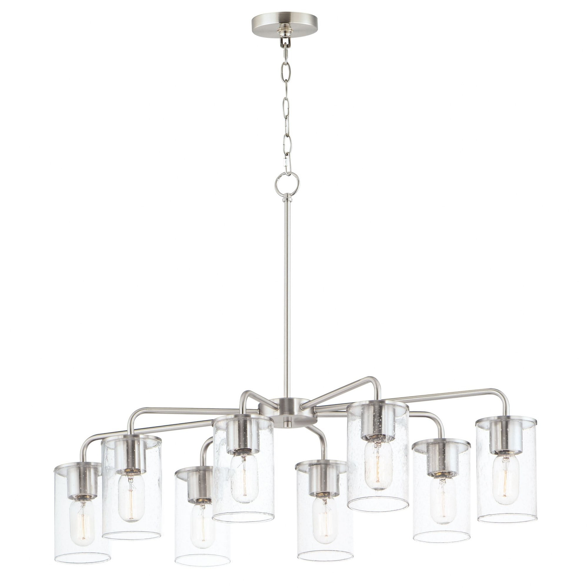8 Light Chandelier-Satin Nickel Finish    -Traditional Installation Maxim Lighting 11848Cdsn