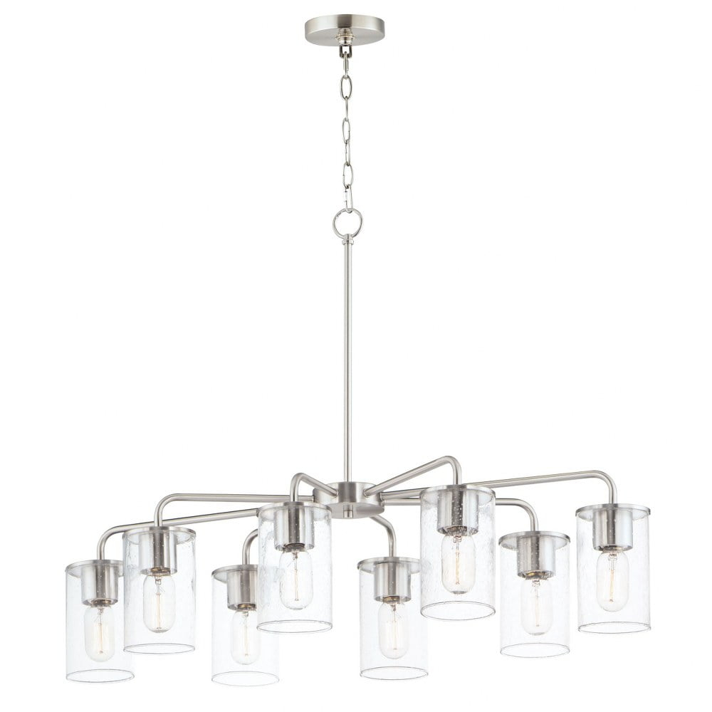 8 Light Chandelier-Satin Nickel Finish    -Traditional Installation Maxim Lighting 11848Cdsn