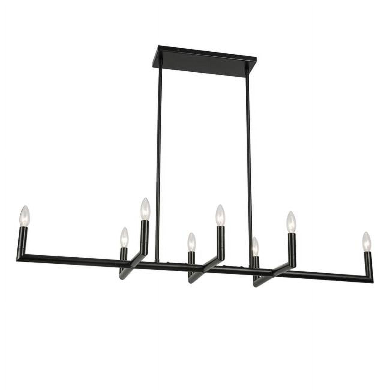 Dainolite  Nora 8 Light Contemporary Matte Black Luxury Lantern Chandelier