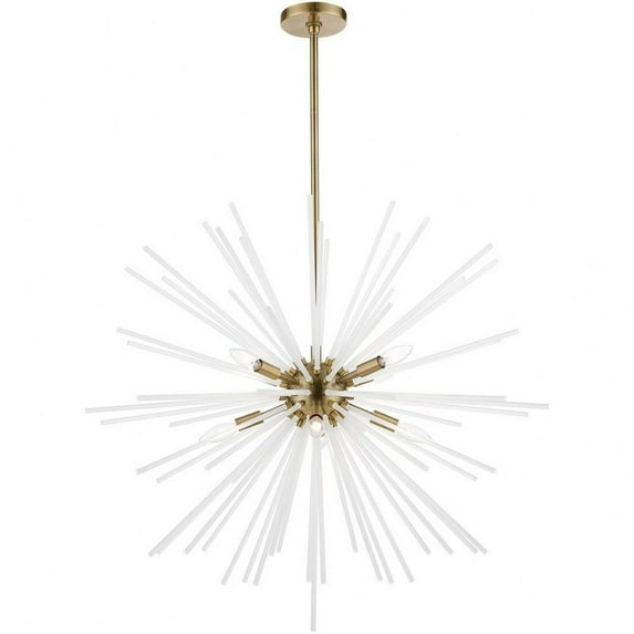 Livex Lighting Uptown 8 - Light Chandelier in  Antique Brass
