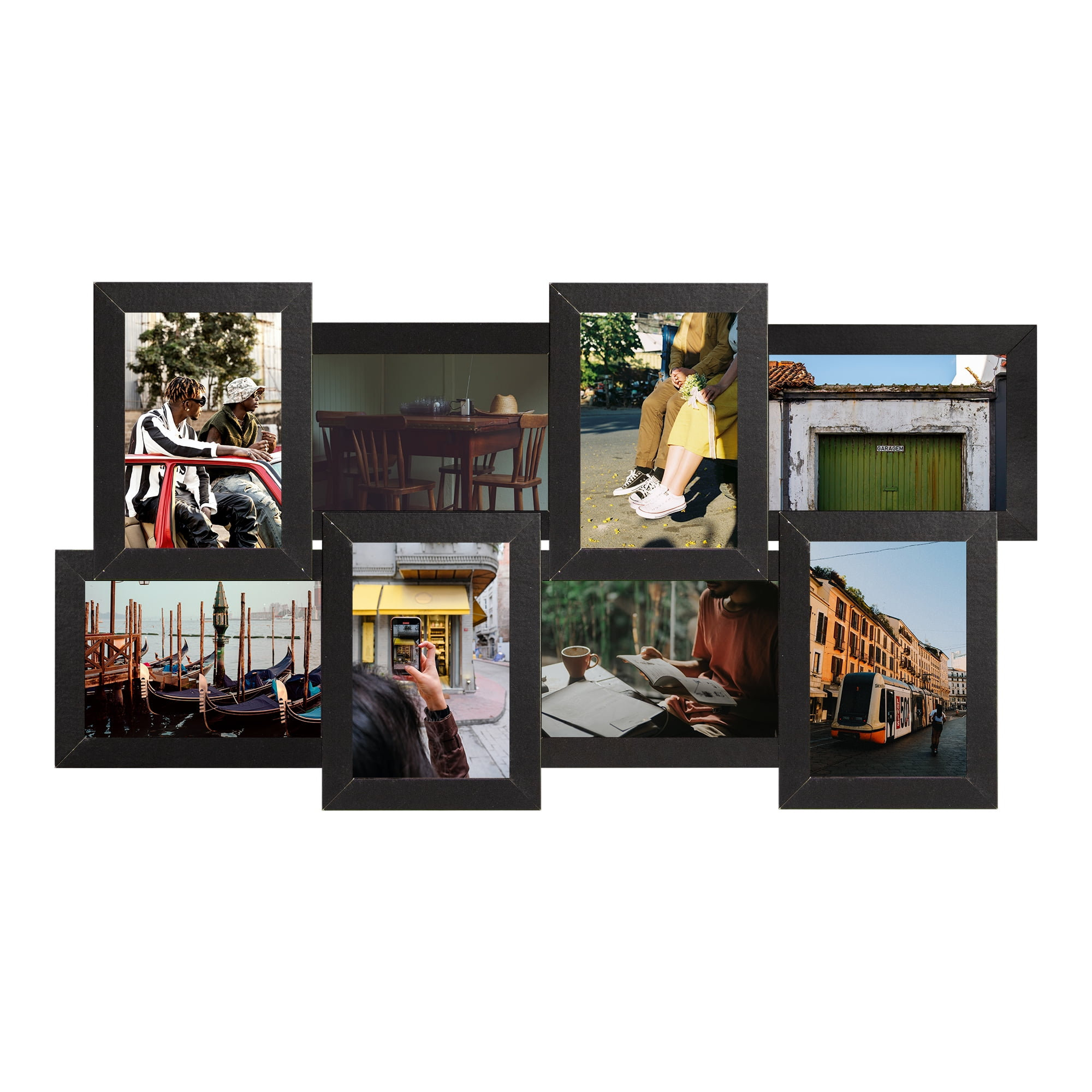 8-Opening Black Collage Photo Frame Home, Family, Friends Picture Frame (4x6)