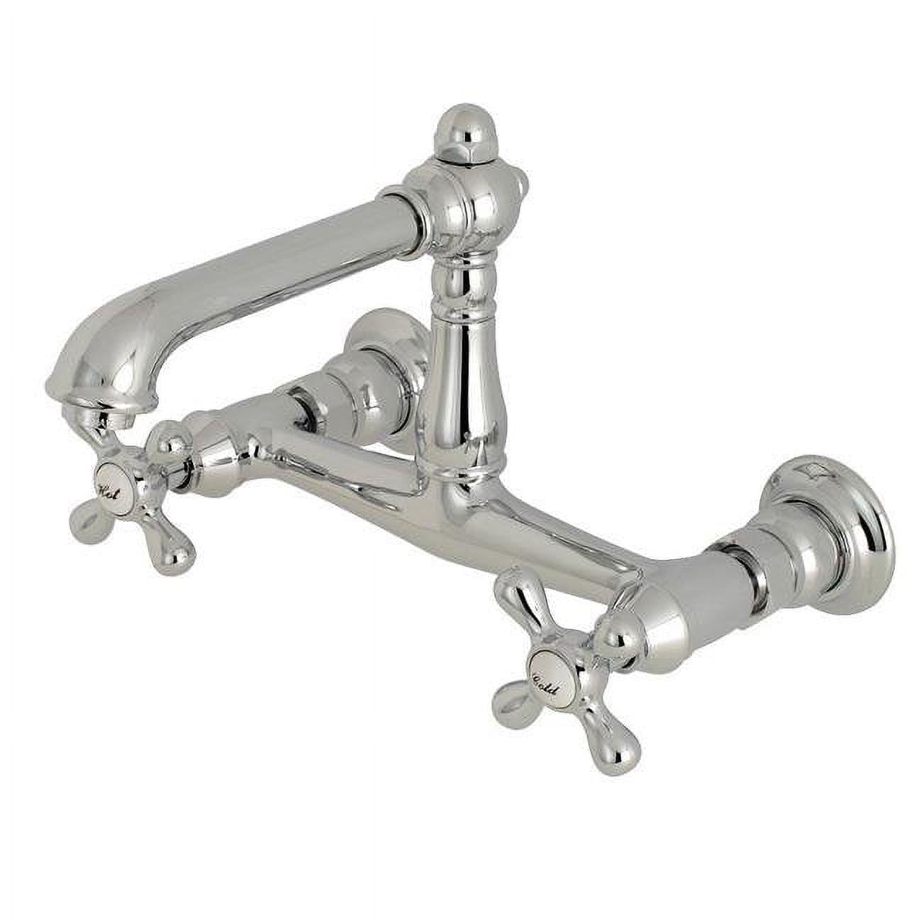Kingston Brass English Country Two-Handle 2-Hole Wall Mount Bathroom Faucet