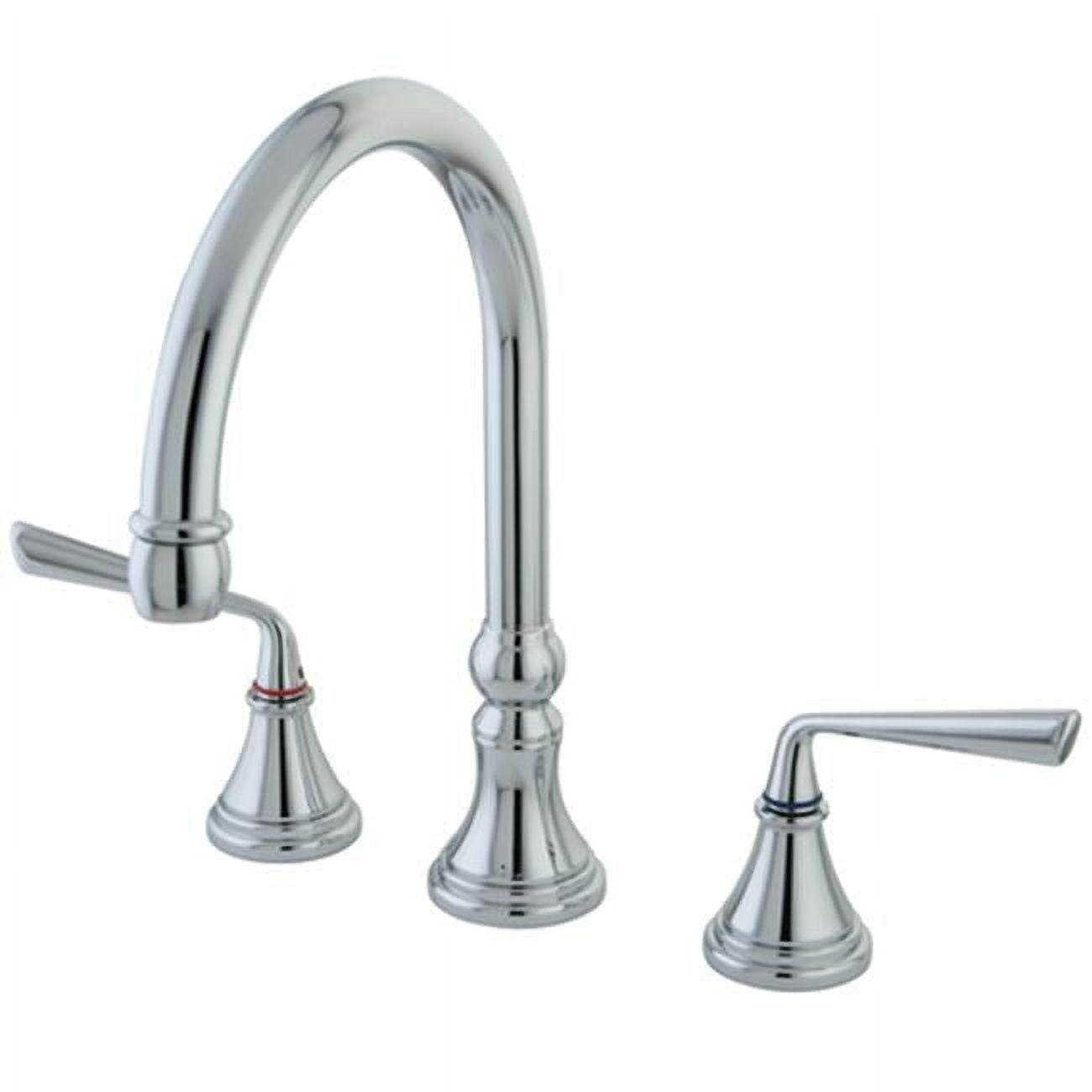 Kingston Brass Silver Sage Double-Handle Widespread Kitchen Faucet
