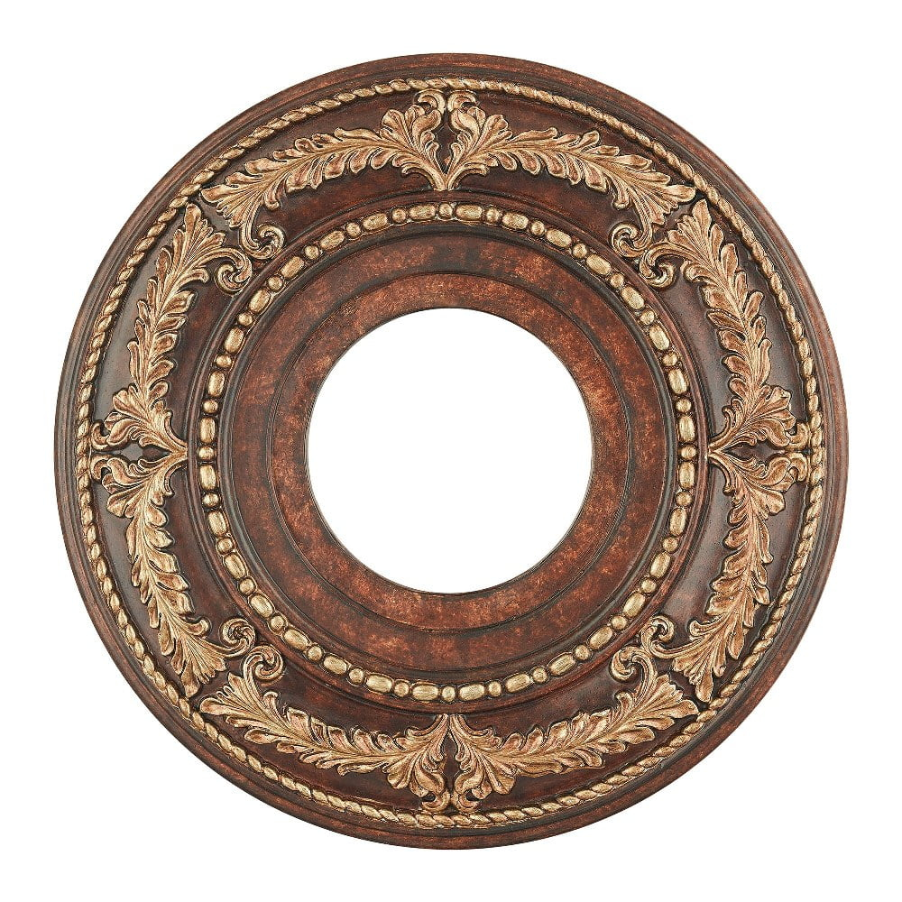 8204-63-Livex Lighting-Versailles - Ceiling Medallion in Style - 12 Inches wide by 1 Inch high-Verona Bronze/Aged Gold Leaf Finish