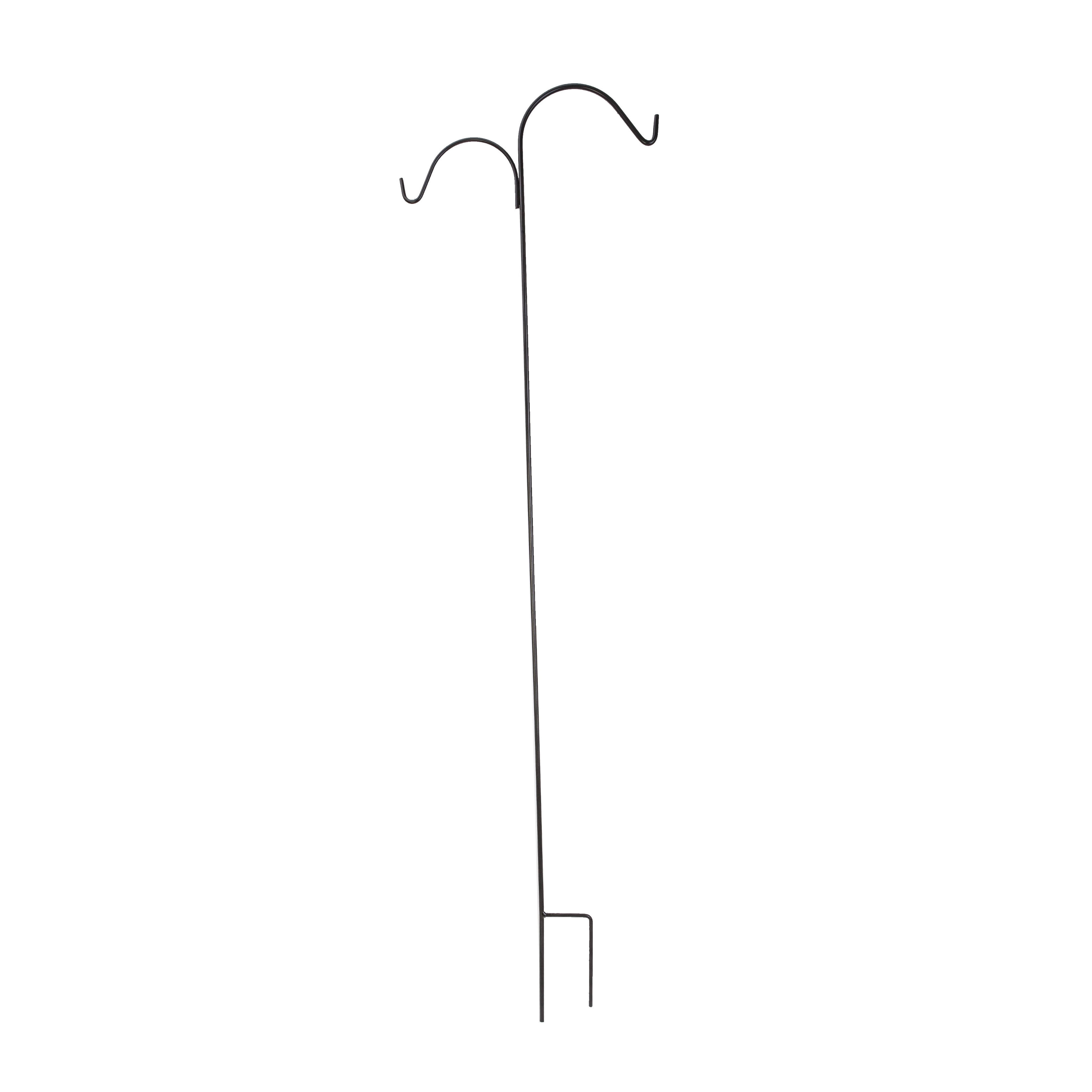 84" Double Metal Shepherd Hook, Black, 1 Each, New