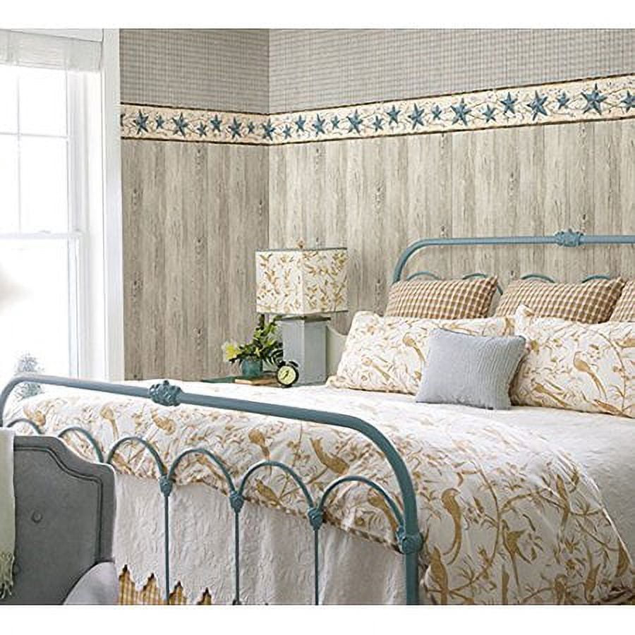 878788 Heritage Tin Star Wallpaper Border Blue CTR65366b