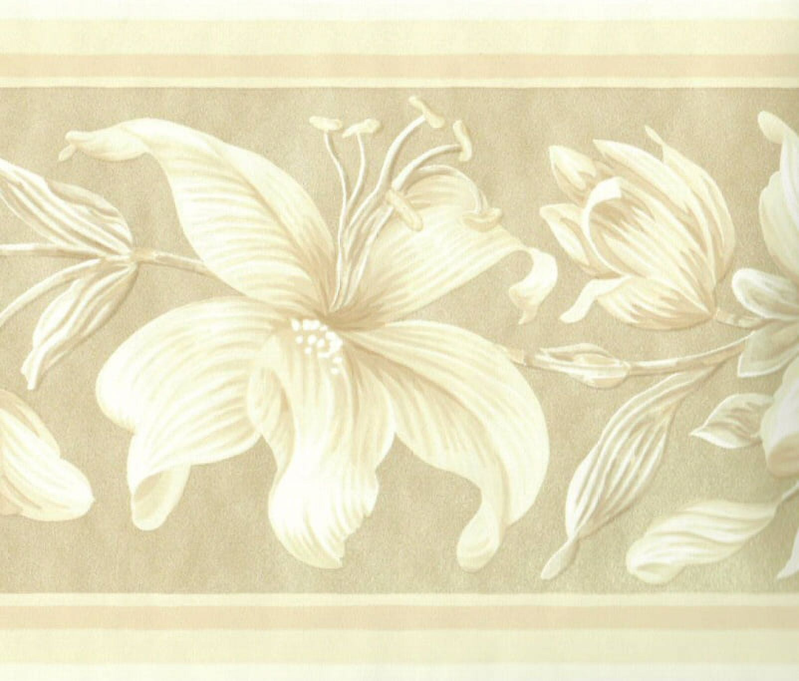 879718 Tone on Tone Floral Wallpaper Border 737-8142-4201