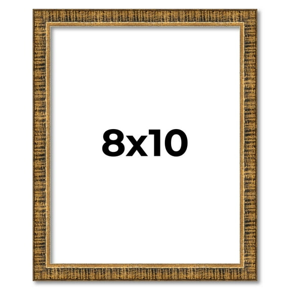 8x10 Frame Gold Picture Frame - Complete Modern Photo Frame Includes UV Acrylic Shatter Guard