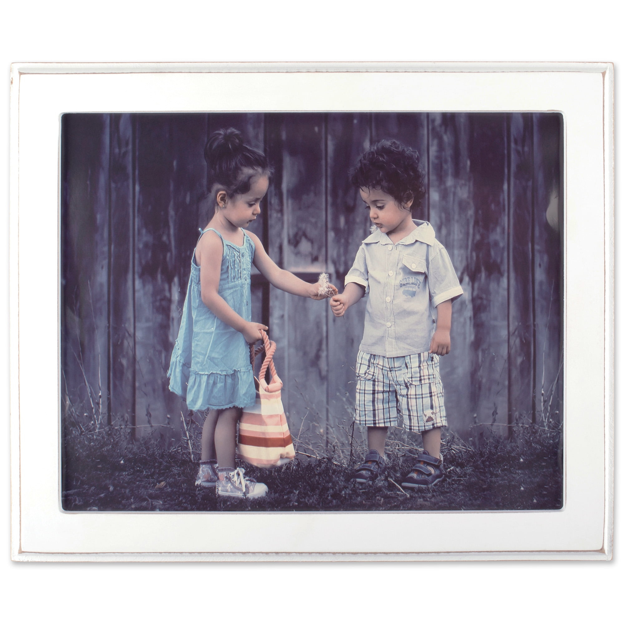 8x10 Vintage White Shiplap Picture Frame