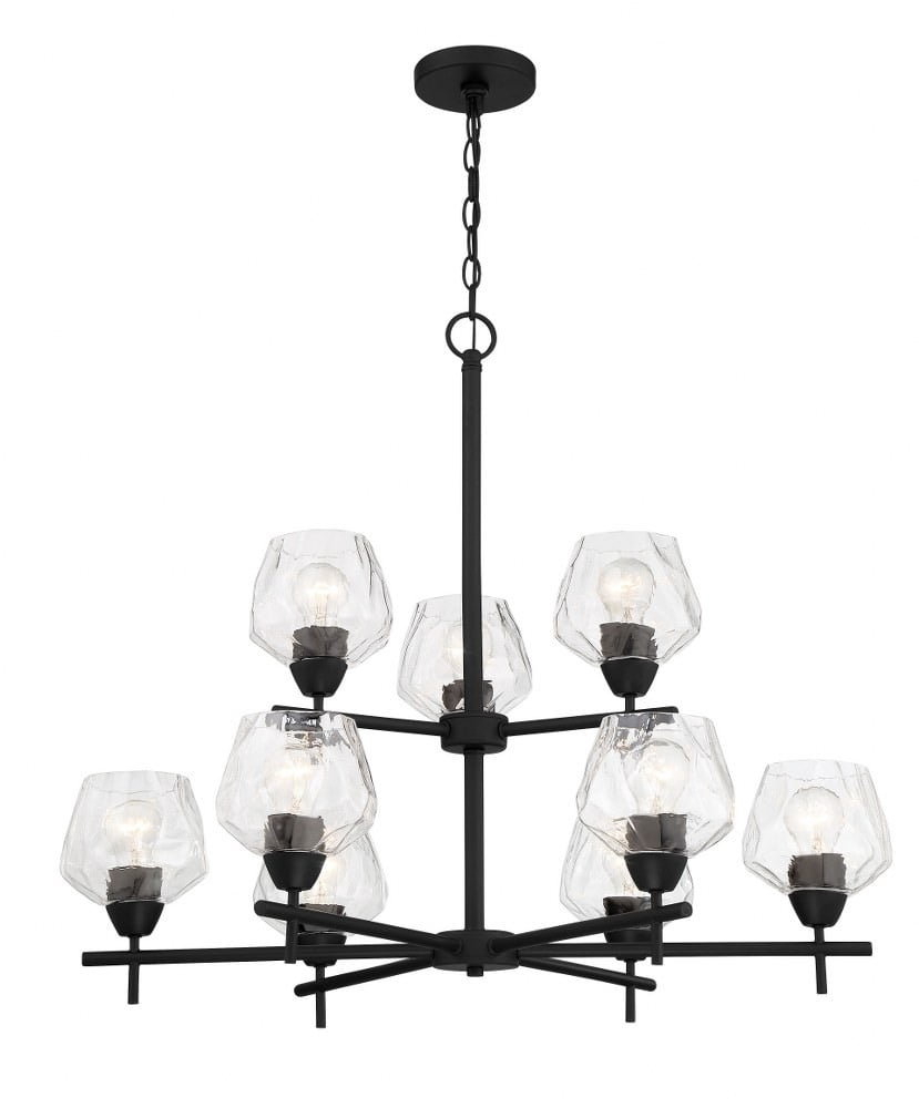 9 Light Chandelier-Coal Finish    -Traditional Installation Minka Lavery 2179-66A