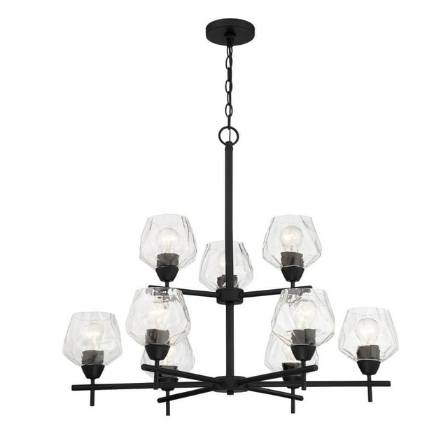 9 Light Chandelier-Coal Finish    -Traditional Installation Minka Lavery 2179-66A