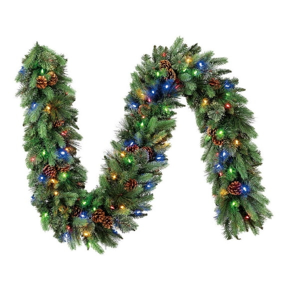 9’ Pre-Lit LED Greenery Garland