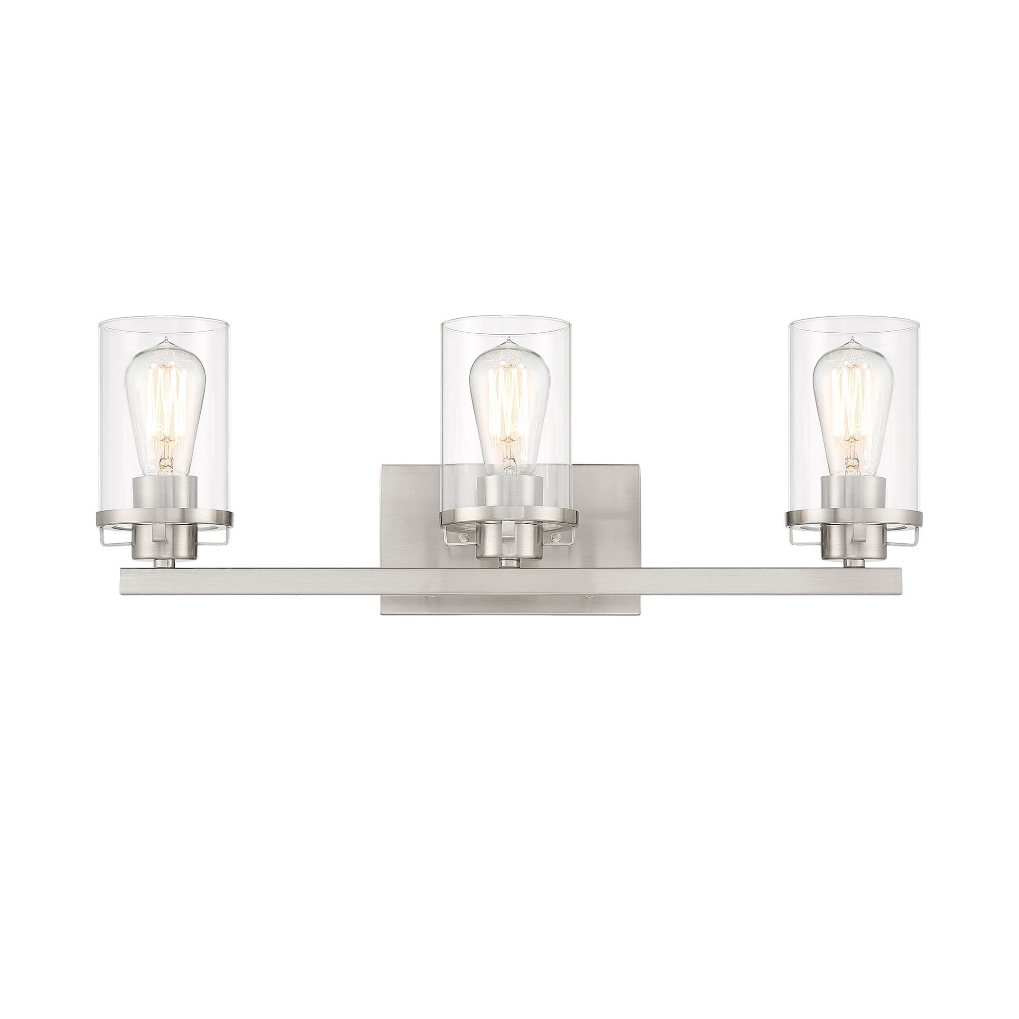 93303-BN-Designers Fountain-Jedrek - 3 Light Bath Vanity In Industrial Style-8.25 Inches Tall and 24 Inches Wide