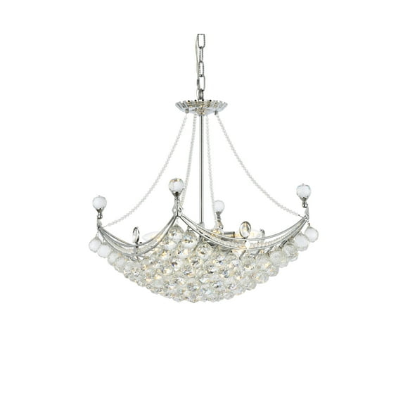 9800 Corona Colloection Chandelier L:20 in W:20in H:20in Lt:8 Chrome Finish (Royal Cut Crystals)