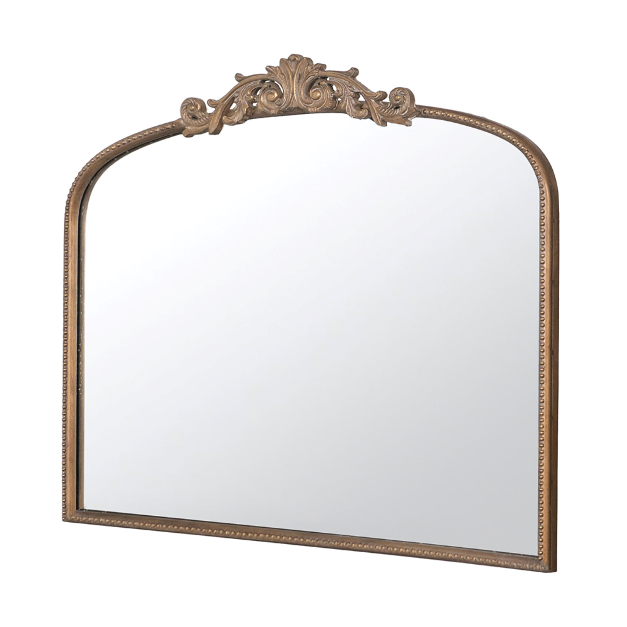 A&B Home Gold Arch Mirror with Metal Frame, 40"x31" Wall Decor