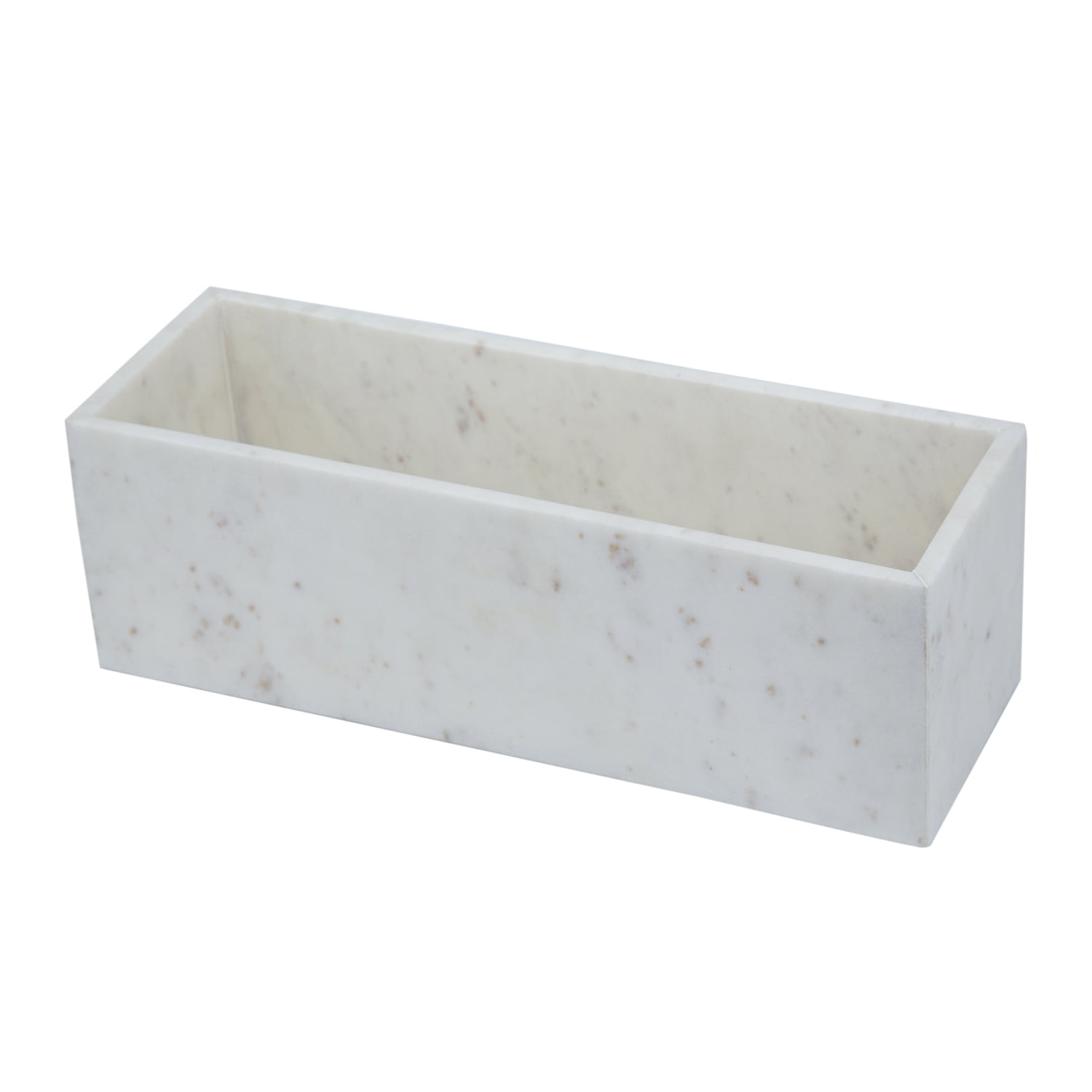 A&B Home  Rectangular Marble Tray - White.