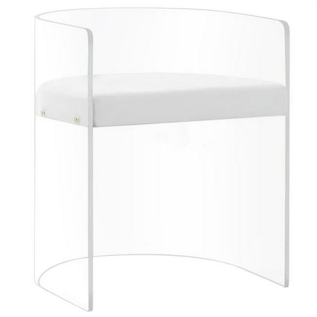 Progressive Furniture A La Carte Acrylic Chair in Clear w/White Seat