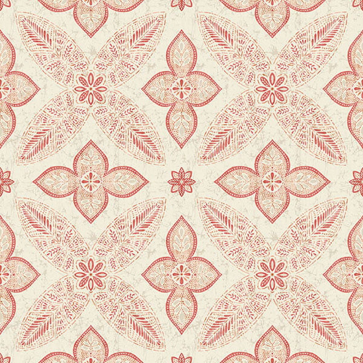 A-Street Prints Off Beat Ethnic Red Geometric Floral Wallpaper, 20.5-in by 33-ft, 56.4 sq. ft