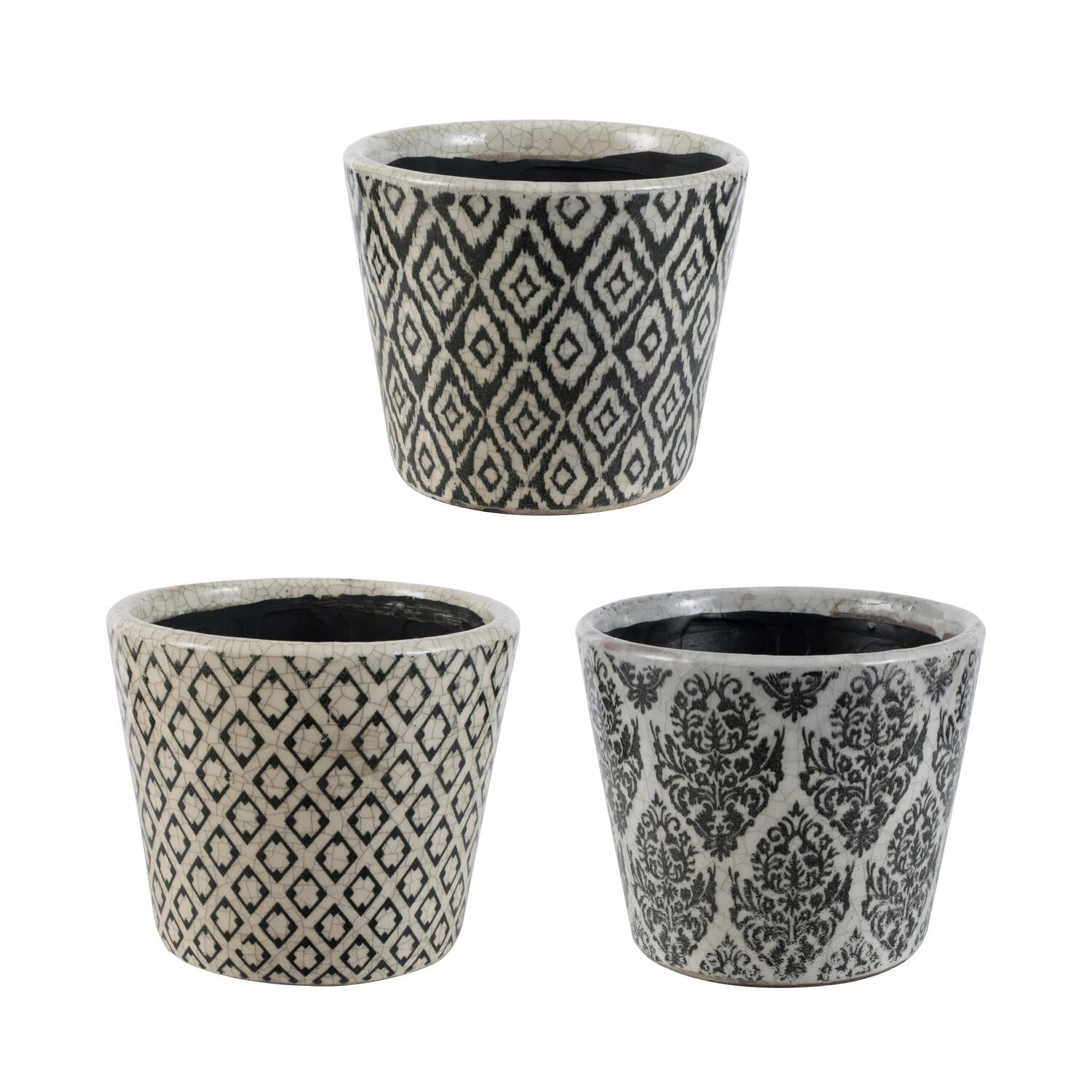A and B Home A&B Home Blue 5-inch Naturespire Cracked Patina Planters (Set of 3)