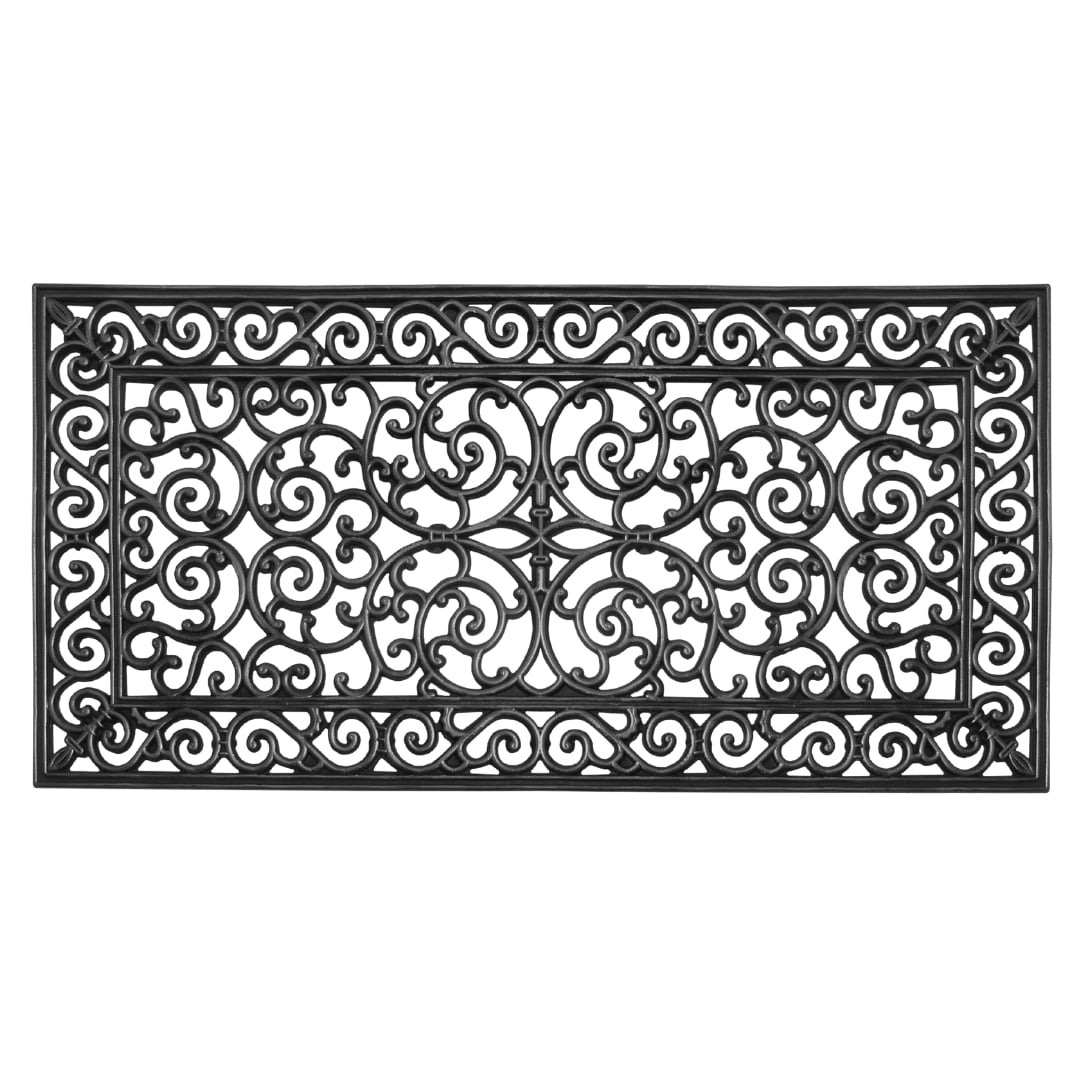 A1HC Extra Large Outdoor Floor Mat, Natural Rubber, 24" X 48", Ideal for Outside entryway, Dirt Shoe Scraper, Door mat for Indoor Outdoor, Mats for Entry, Patio, Busy Areas