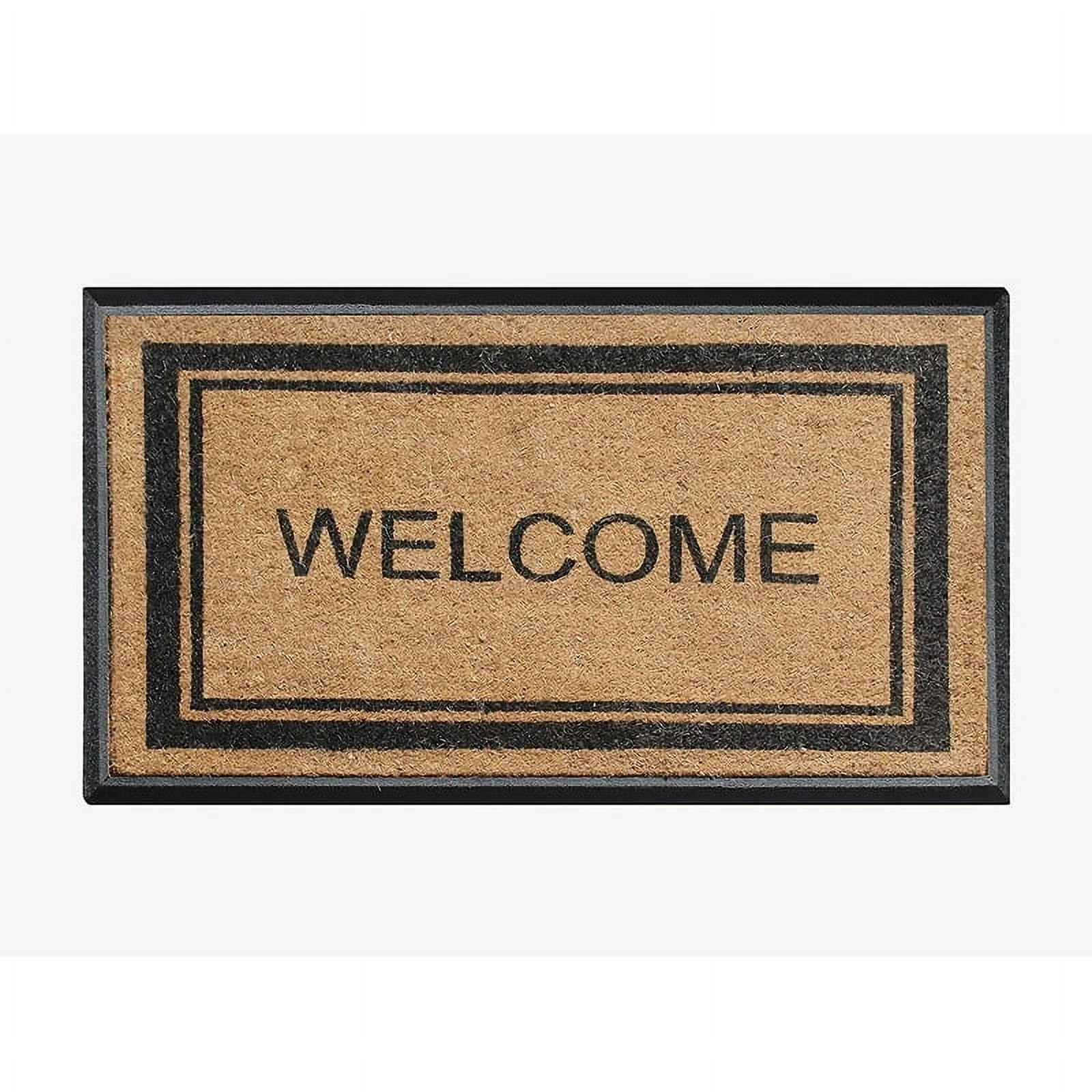 A1HC Natural Coir & Rubber Welcome Door Mat, 30x48, Thick Durable Doormats for, Heavy Duty Large Size Doormat, Anti-Shed Doormat, Fade-Resistant Door mat, Long Lasting, Front Door Entry Doormat