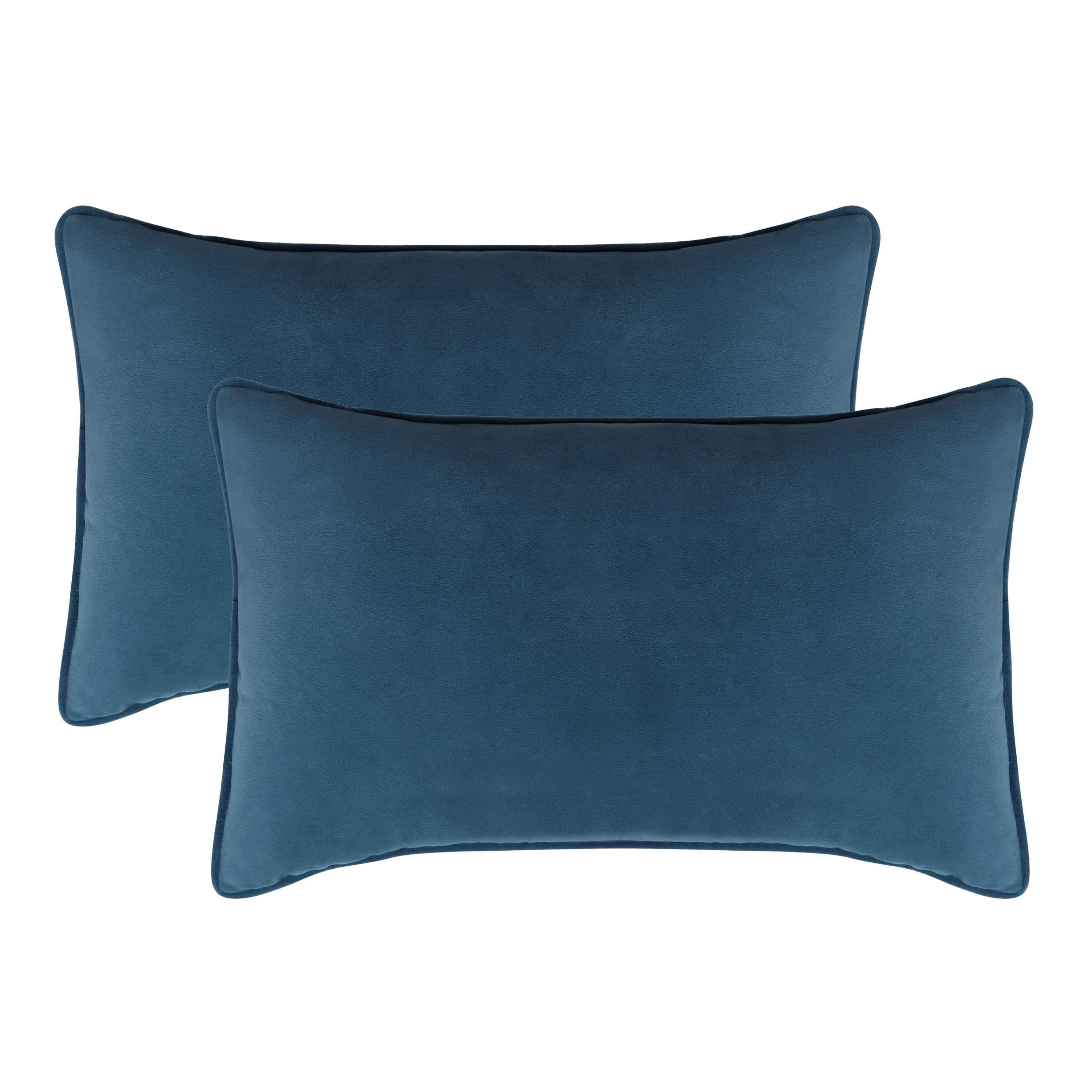 A1HC Set of 2 Luxurious Fine Soft Velvet Throw Pillow Covers Only, For Sofas, Beds, Vibrant Colors and Hidden YKK Zipper. Enhance your Living Space with Decorative Couch Pillow 12"x20", Teal