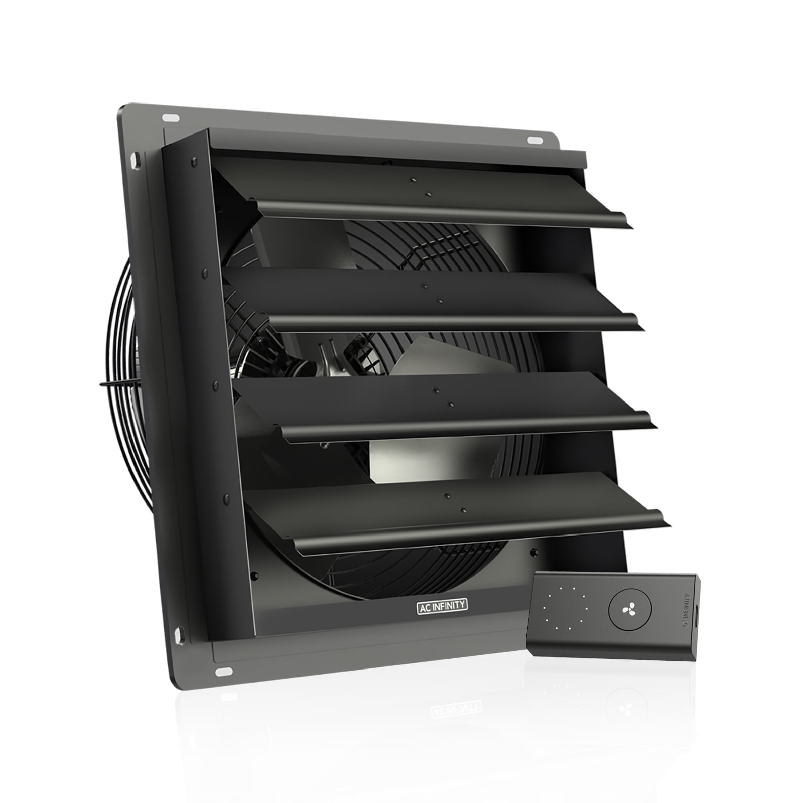 AC Infinity AIRLIFT S14, Shutter Exhaust Fan 14” with 10-Speed Controller, EC Motor - Wall Mount Ventilation and Cooling for Sheds, Attics, Workshops, and Greenhouses