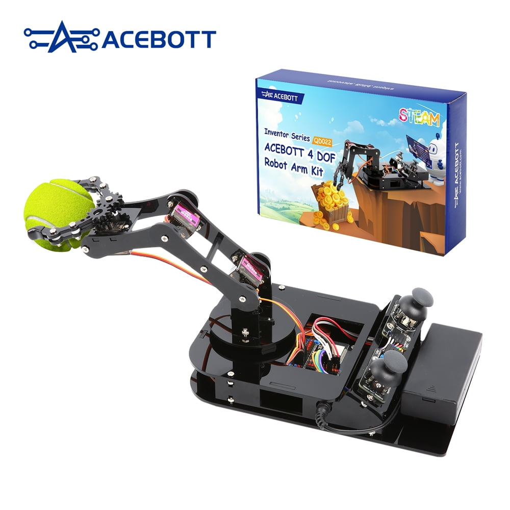 ACEBOTT 4 DOF ESP32 Programmable Robotic Arm Kit, Robotics Kit App Remote Control Robot Toys Compatible with Arduino, STEM Educational DIY Robot Arm Kit Gift for Teenagers & Adults